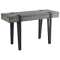 Industrial Sofa Table with Hairpin Legs and Drawer