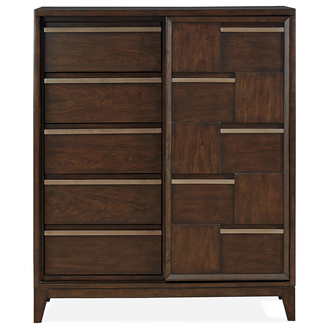 Magnussen Home Modern Geometry Bedroom Chest with Door