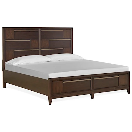 Contemporary Queen Bed with Footboard Storage