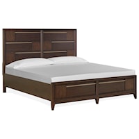 Contemporary California King Bed with Footboard Storage