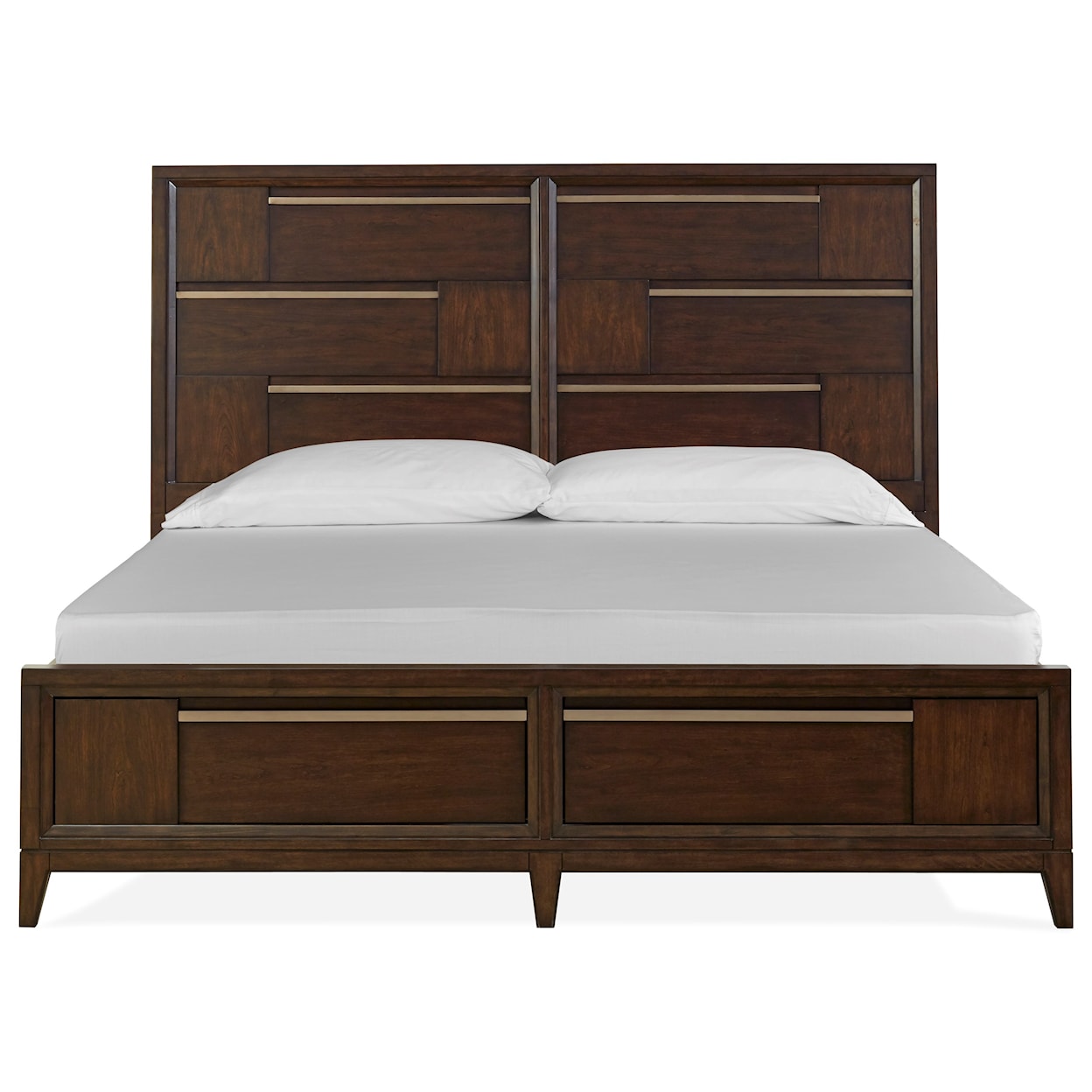 Magnussen Home Modern Geometry Bedroom California King Storage Bed