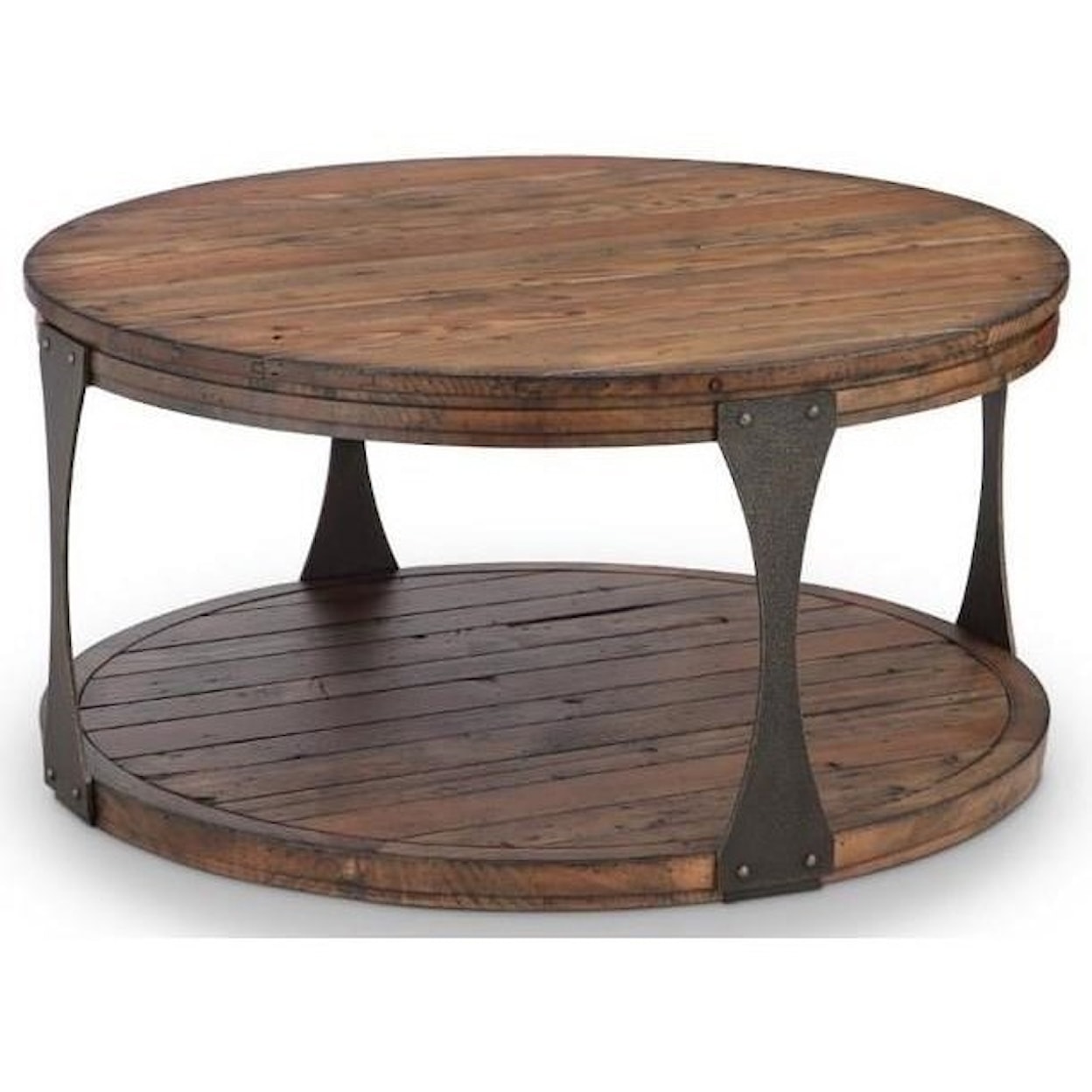 Magnussen Home Montgomery Occasional Tables Round Cocktail Table with Casters