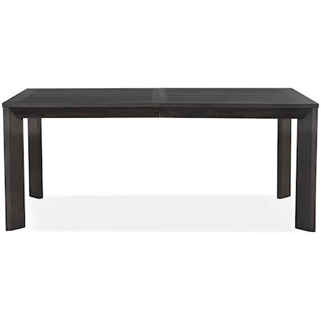 Contemporary Rectangular Dining Table with 1 Table Leaf