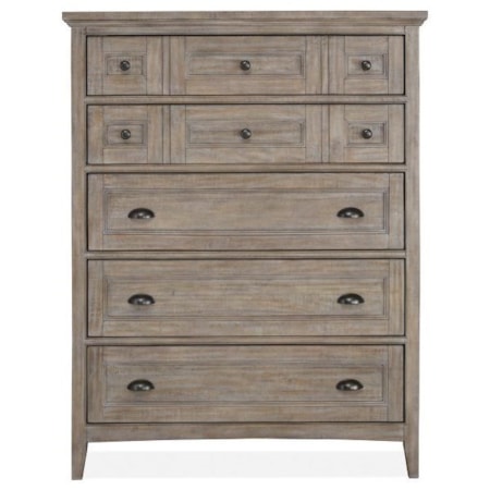 Five Drawer Chest with Felt-Lined Top Drawer