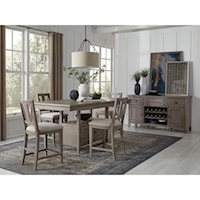 Transitional Casual Counter Height Dining Room Group