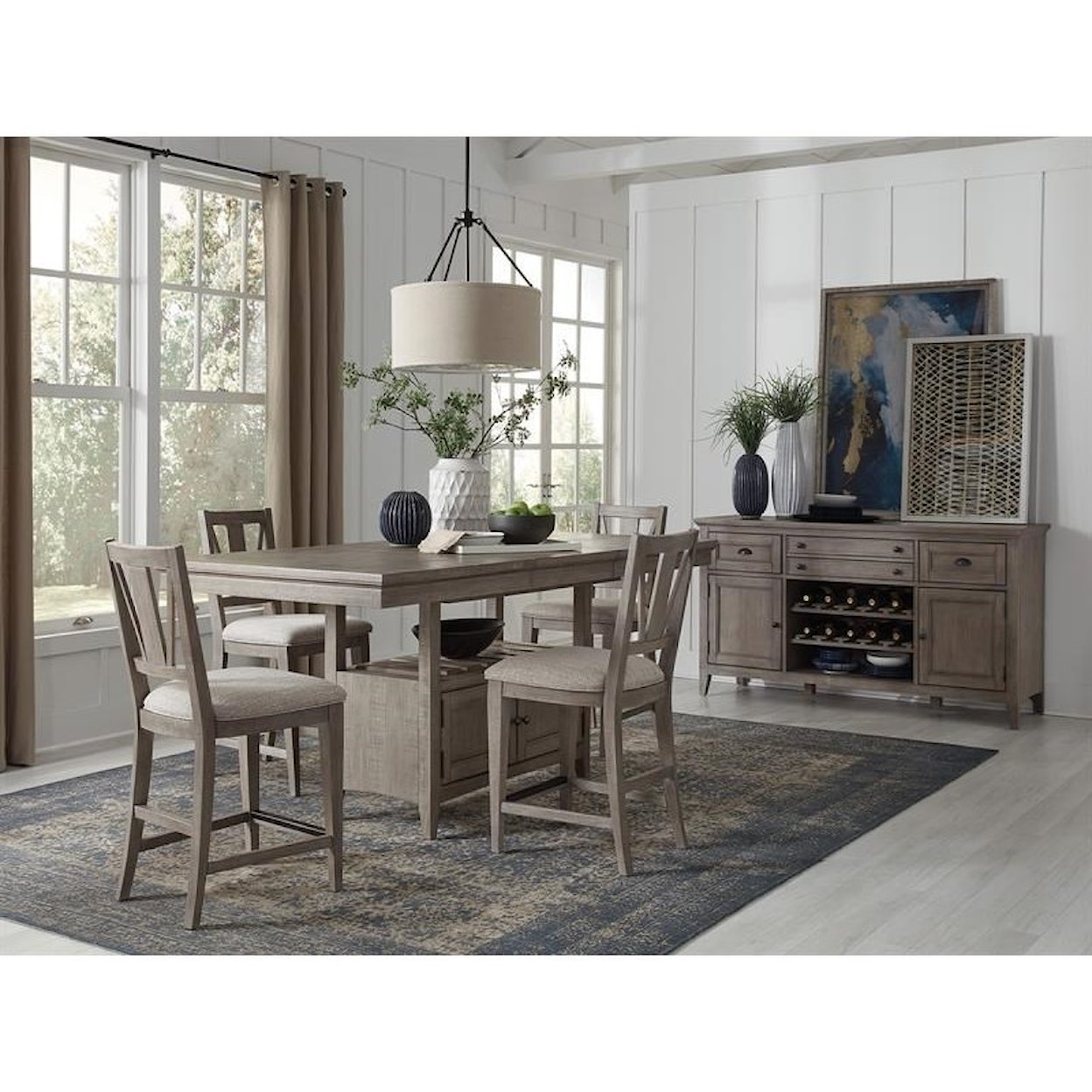 Magnussen Home Paxton Place Dining 5-Piece Counter Height Dining Set