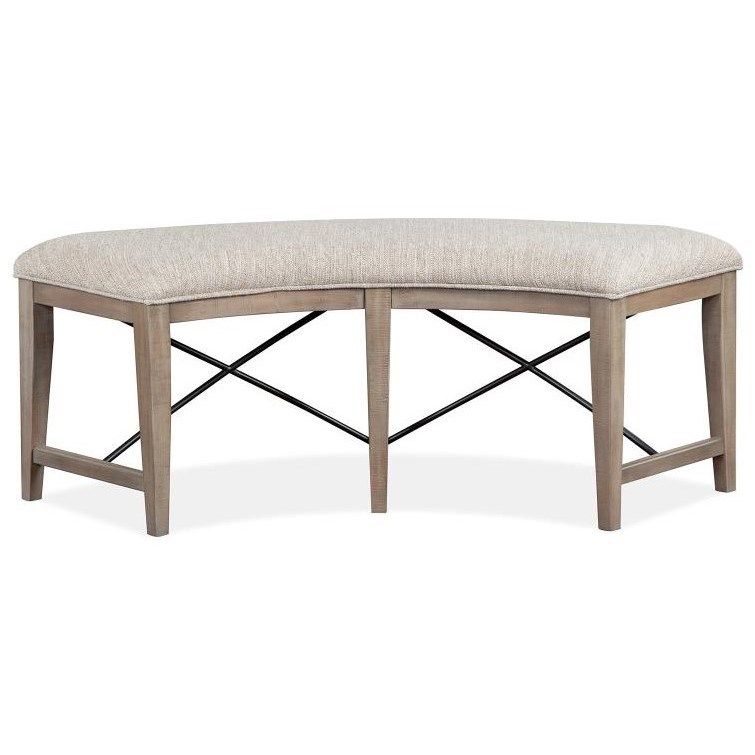Magnussen Home Paxton Place Dining Curved Dining Bench with ...