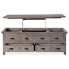 Magnussen Home Paxton Place Occasional Tables Lift Top Storage Cocktail Table w/Casters