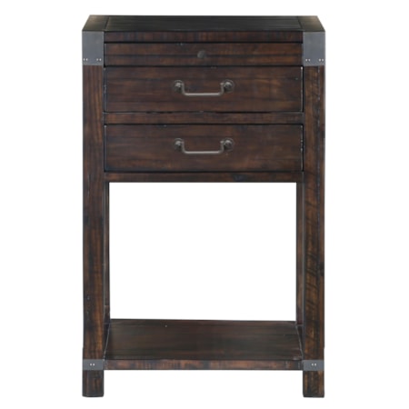2 Drawer Open Nightstand with Touch Lighting