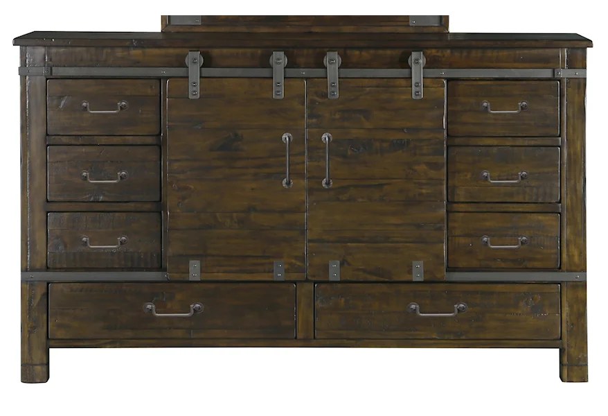 Pine Hill Bedroom Sliding Door Dresser by Magnussen Home at Sheely's Furniture & Appliance