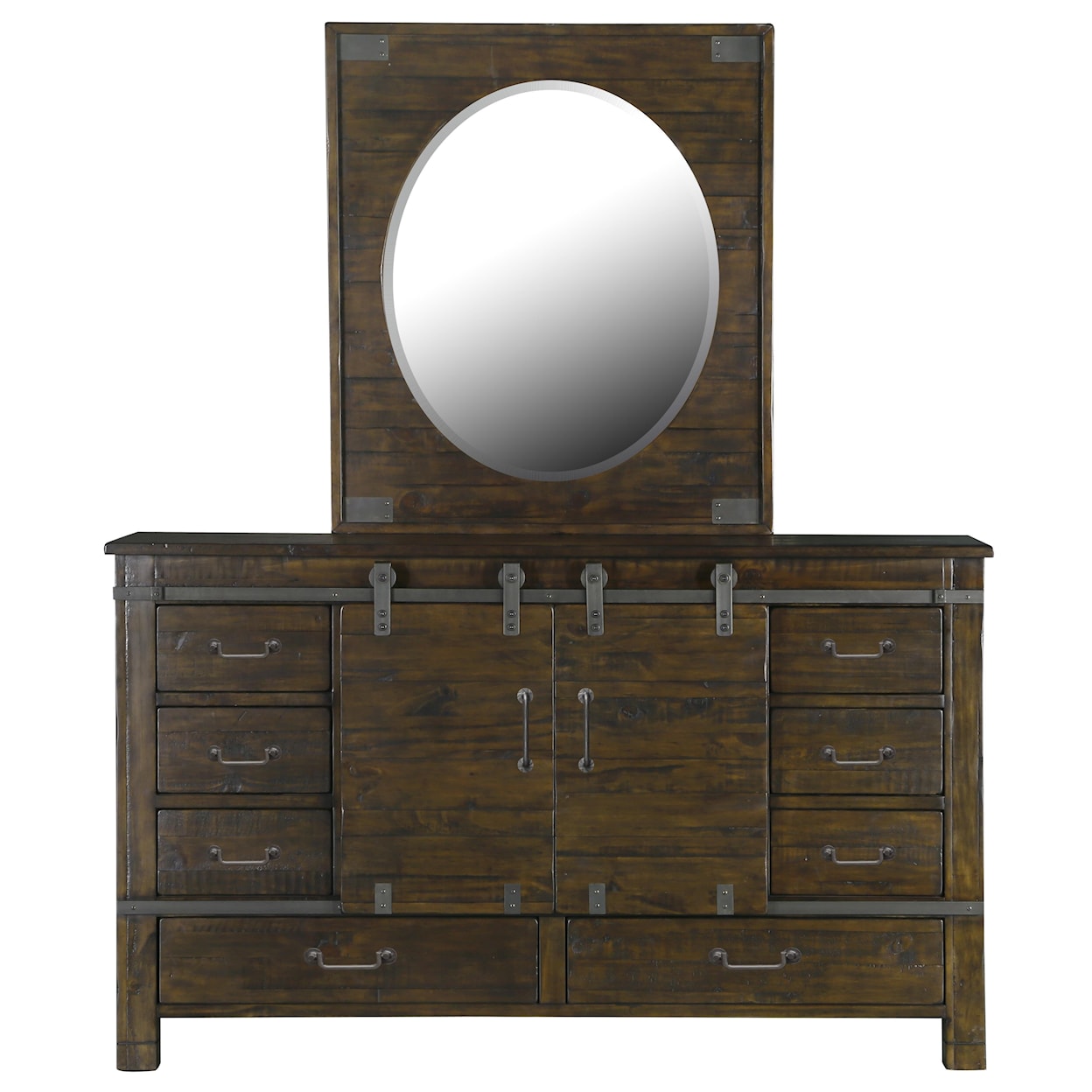 Magnussen Home Pine Hill Bedroom Portrait Oval Mirror