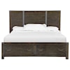 Magnussen Home Pine Hill Bedroom King Panel Bed with Storage Footboard
