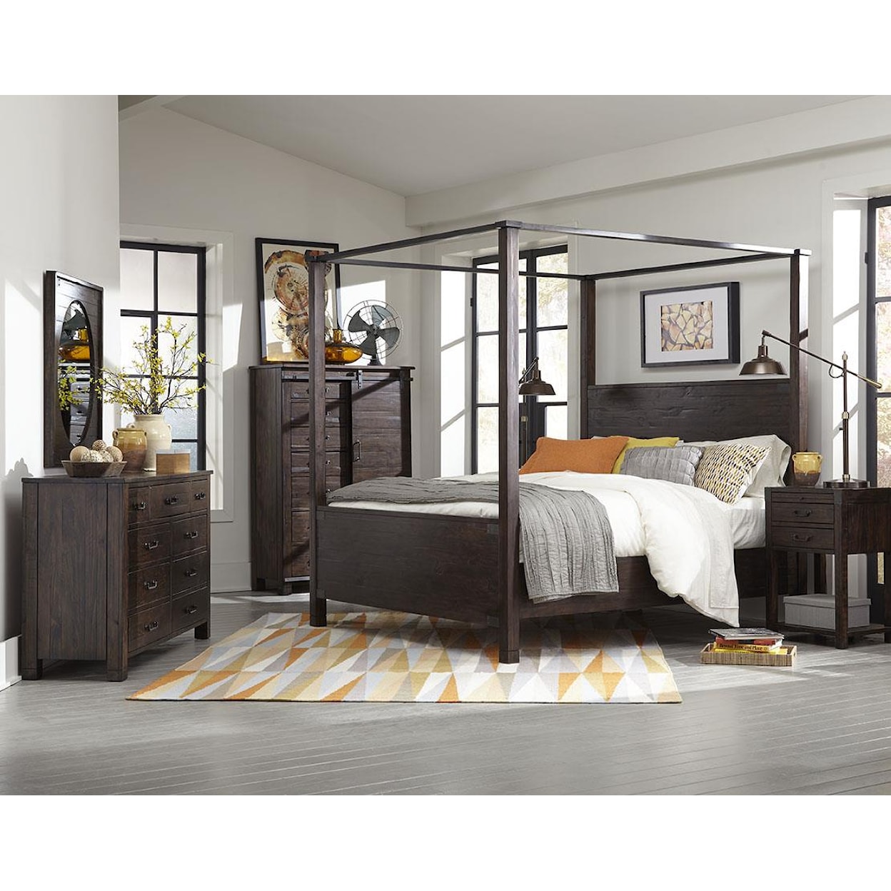 Magnussen Home Pine Hill Bedroom California King Poster Bed