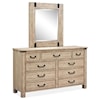 Magnussen Home Radcliffe Bedroom Dresser with Rectangular Mirror