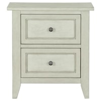 Traditional 2-Drawer Night Stand with Felt-Lined Top Drawer