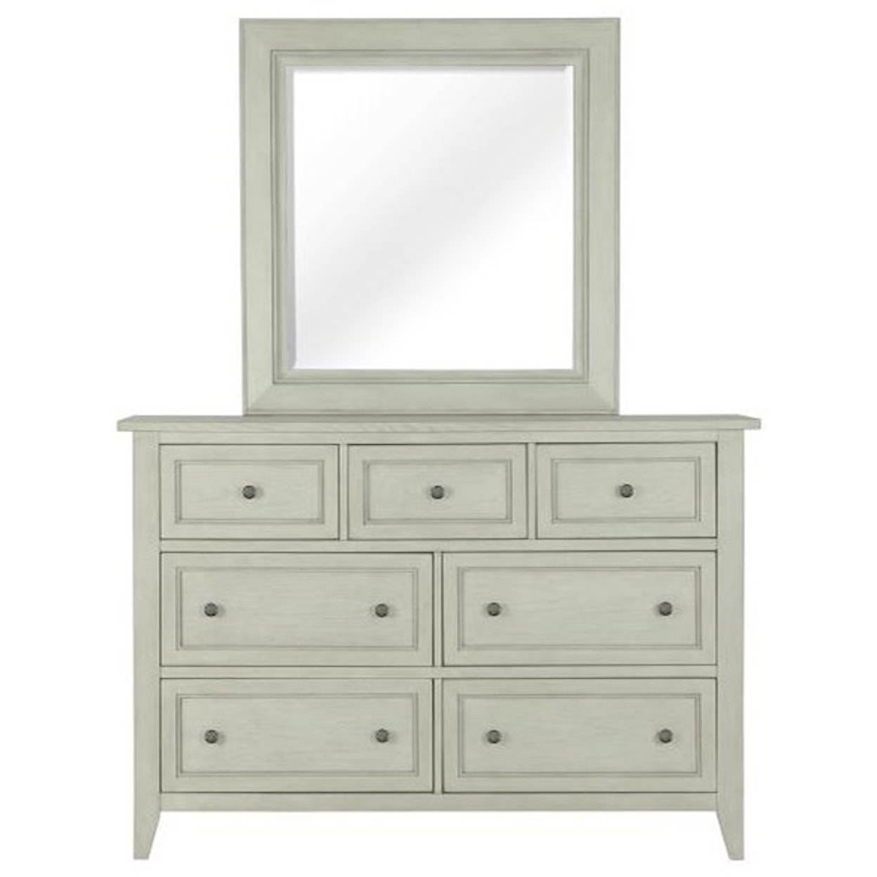 Magnussen Home Raelynn Bedroom 7 Drawer Dresser and Mirror