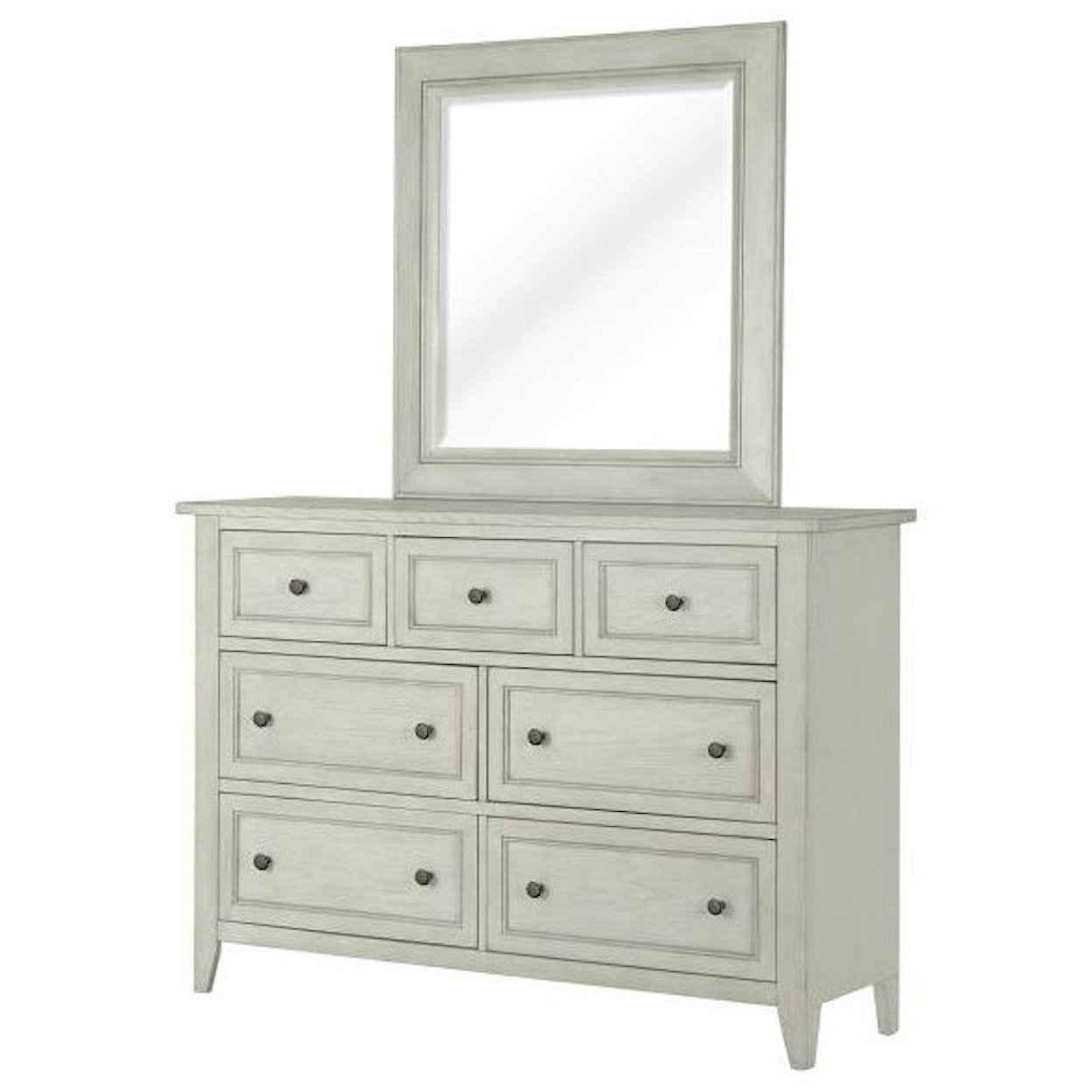 Magnussen Home Raelynn Bedroom 7 Drawer Dresser and Mirror