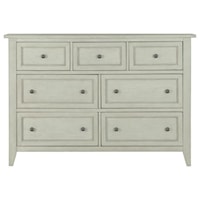 Traditional 7-Drawer Dresser with Felt-Lined Top Drawers