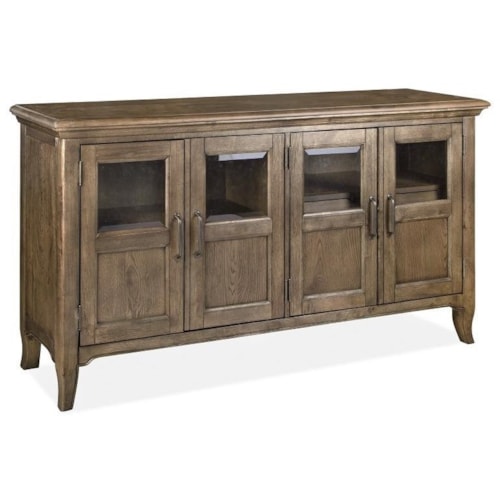 Traditional Buffet with Adjustable Shelving and Felt-Lined Drawer