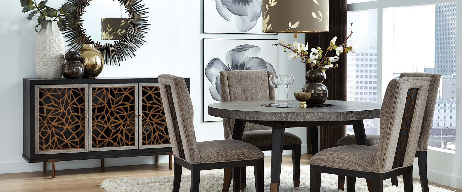 Transitional 6-Piece Casual Dining Group