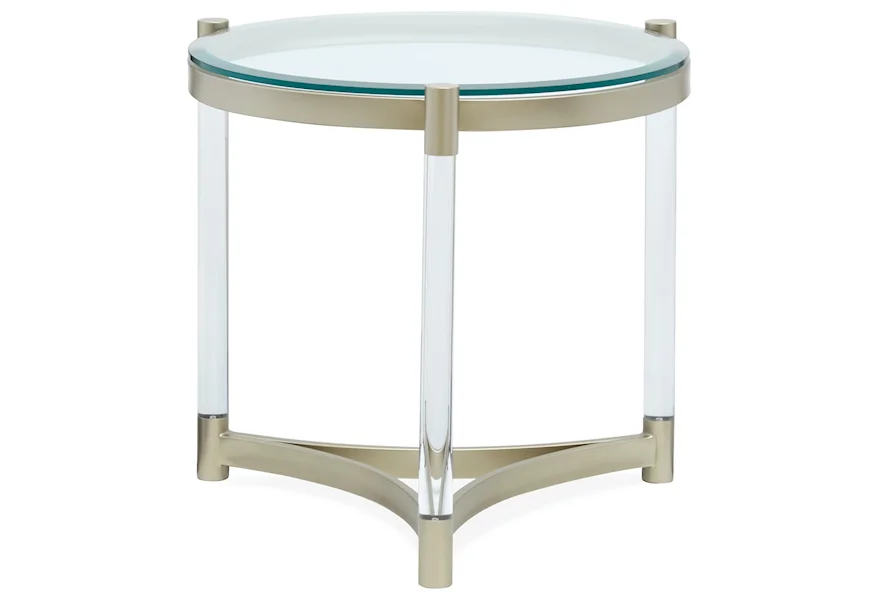 Silas Occasional Tables Round End Table by Magnussen Home at Stoney Creek Furniture 