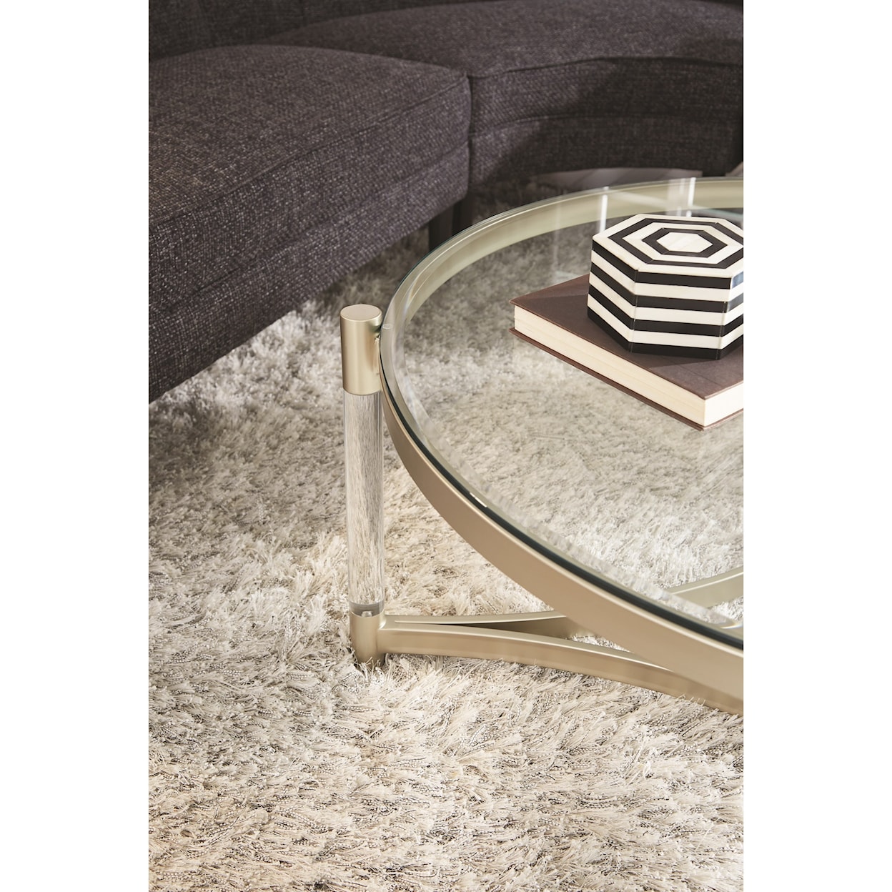 Magnussen Home Silas Occasional Tables Round Cocktail Table