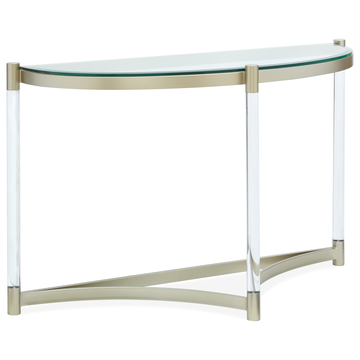 Magnussen Home Silas Occasional Tables Demilune Sofa Table
