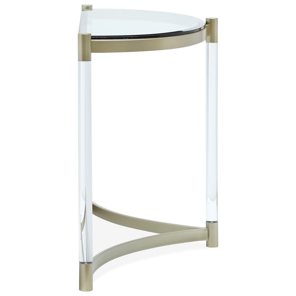 Magnussen Home Silas Occasional Tables Demilune Sofa Table