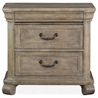 Cottage Style Drawer Nightstand with Hidden Top Drawer