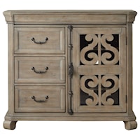 Cottage Style Media Chest with Hidden Felt-Lined Drawer