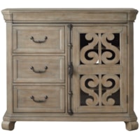 Cottage Style Media Chest with Hidden Felt-Lined Drawer