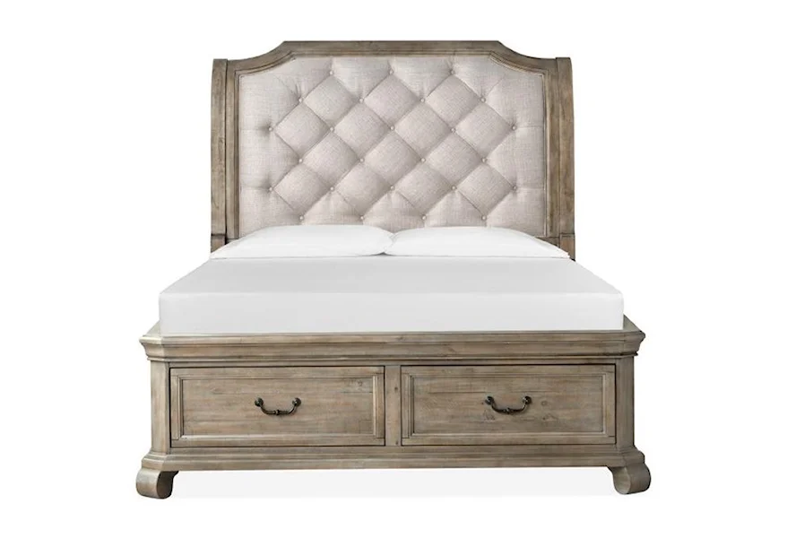 Tinley Park Bedroom Queen Sleigh Upholstered Bed by Magnussen Home at Reeds Furniture