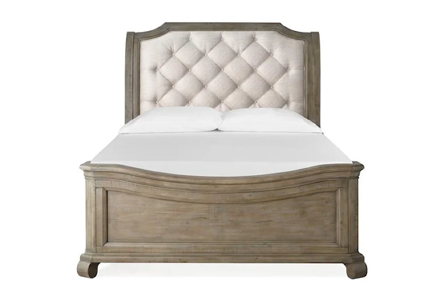Tinley Park Bedroom Queen Upholstered Sleigh Bed by Magnussen Home at Mueller Furniture