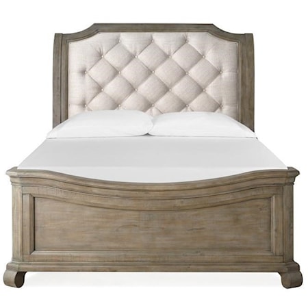 Queen Upholstered Sleigh Bed