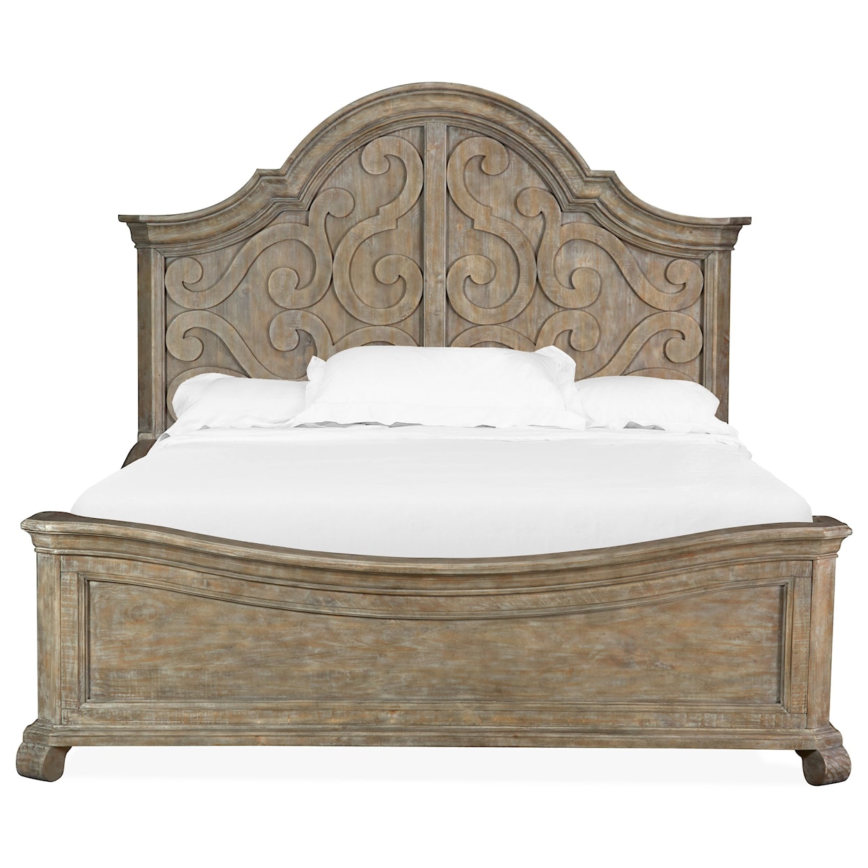 Magnussen Home Tinley Park Bedroom Queen Arched Panel Bed