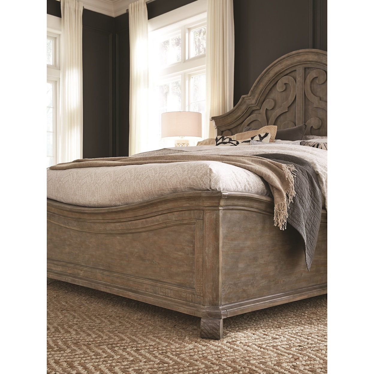 Magnussen Home Tinley Park Bedroom Queen Arched Panel Bed