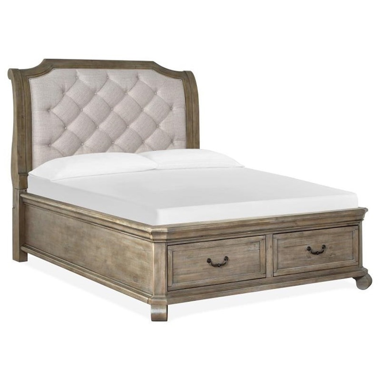 Magnussen Home Tinley Park Bedroom King Sleigh Upholstered Bed