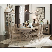 Relaxed Vintage 9-Piece Formal Dining Room Group