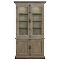 Relaxed Vintage China Cabinet with 3-Way Touch Lighting