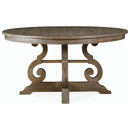 Relaxed Vintage 60" Round Dining Table