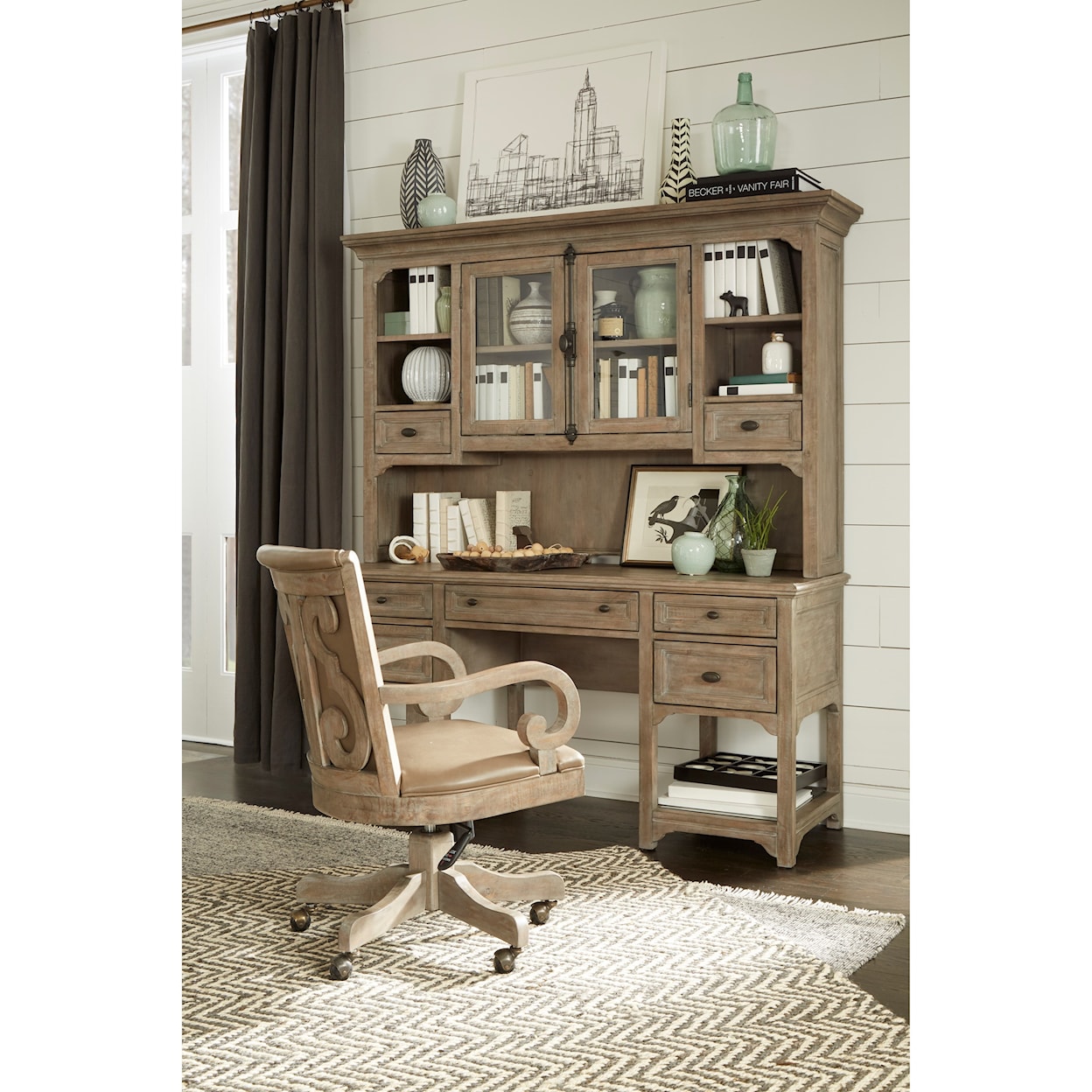 Magnussen Home Tinley Park Home Office Double Pedestal Desk