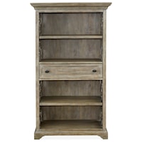 Farmhouse Bookcase with Adjustable Shelves