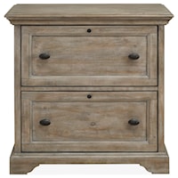 Farmhouse Lateral File Cabinet with 2 Locking File Drawers