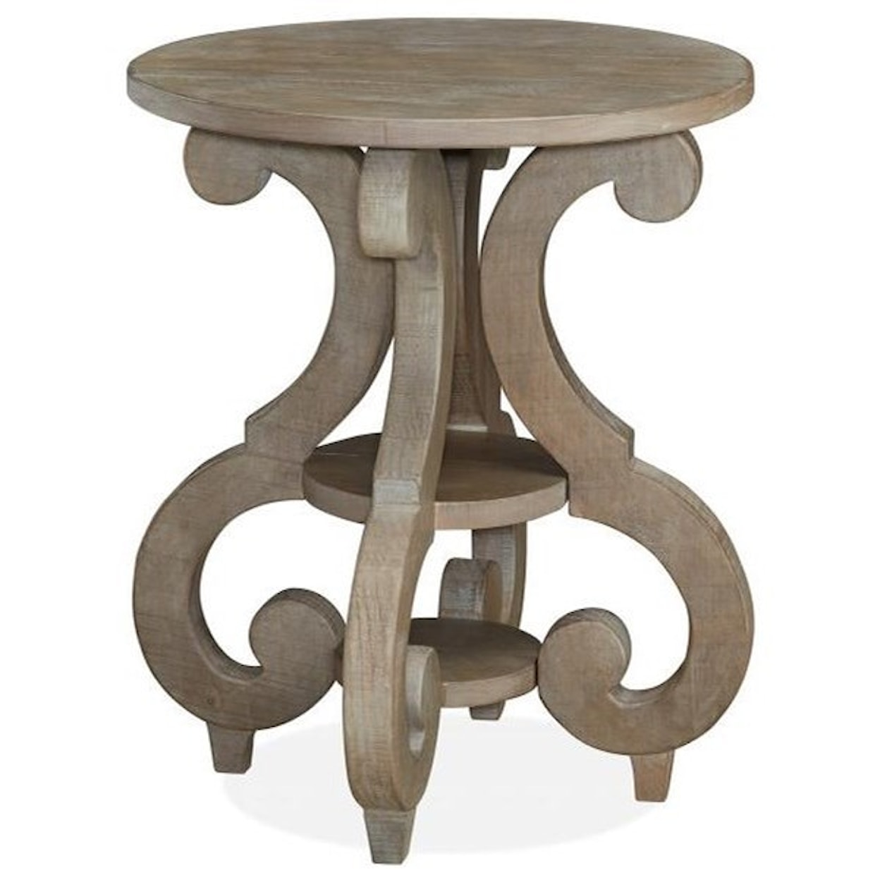 Magnussen Home Tinley Park Occasional Tables Round Accent End Table