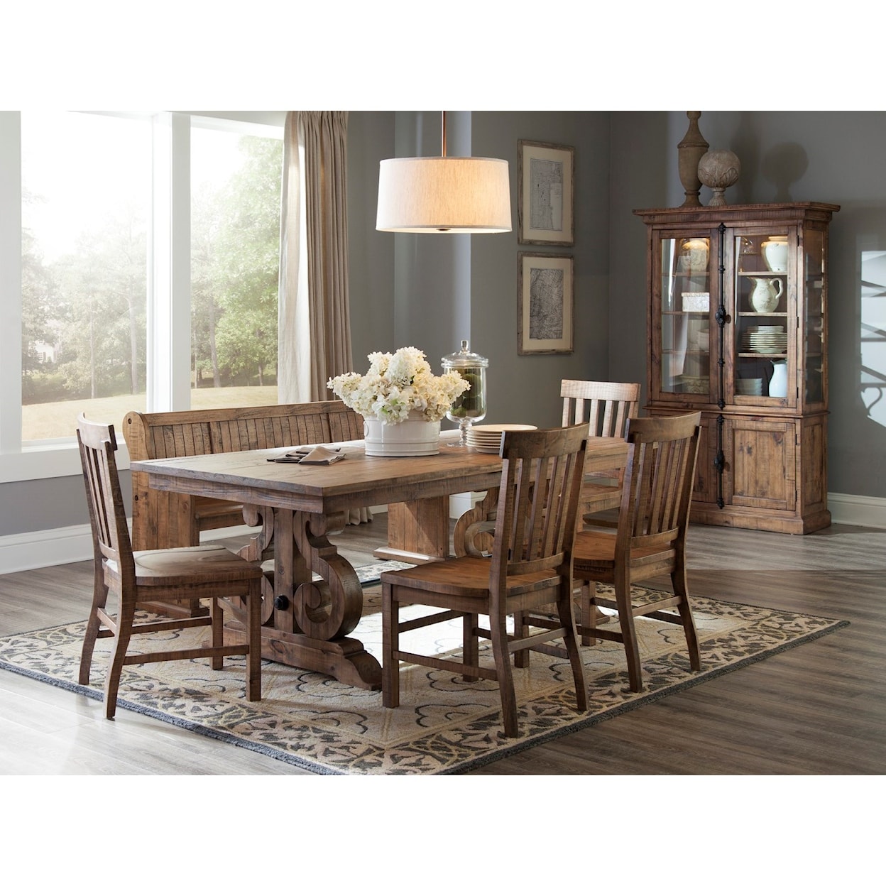Magnussen Home  6-Piece Table Set with Bench