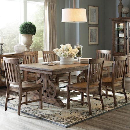 7-Piece Rectangular Dining Table Set