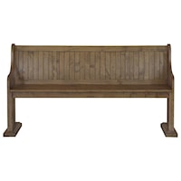 Transitional Dining Bench with Full Back