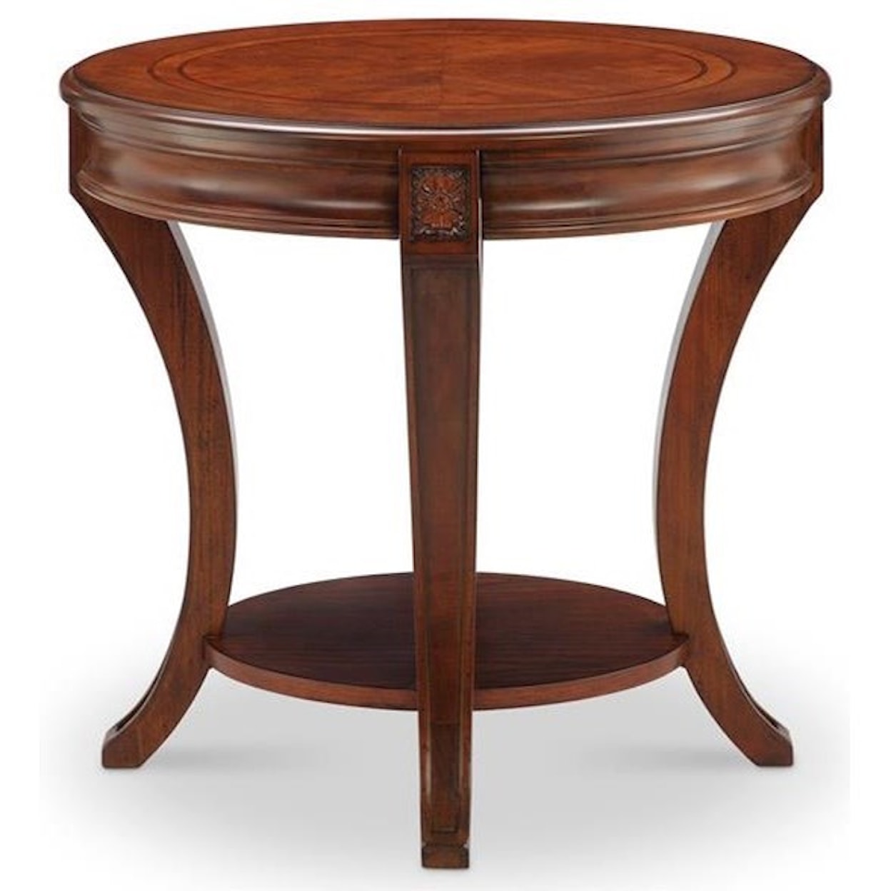 Magnussen Home Winslet Occasional Tables Oval End Table with Shelf