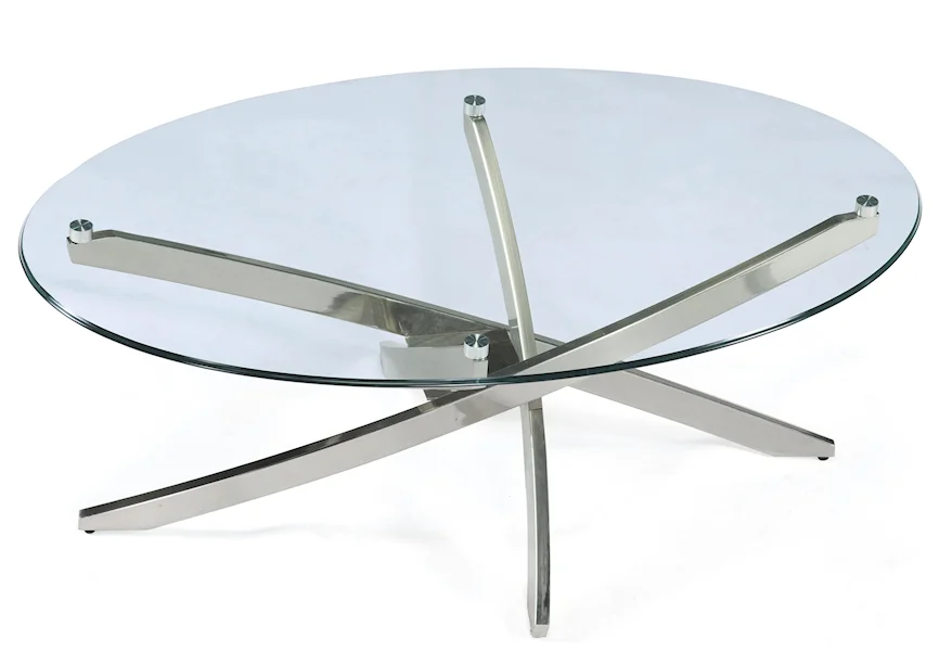 Zila Occasional Tables Oval Cocktail Table by Magnussen Home at Darvin Furniture