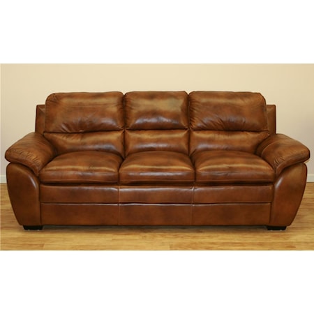 Stationary Leather Sofa